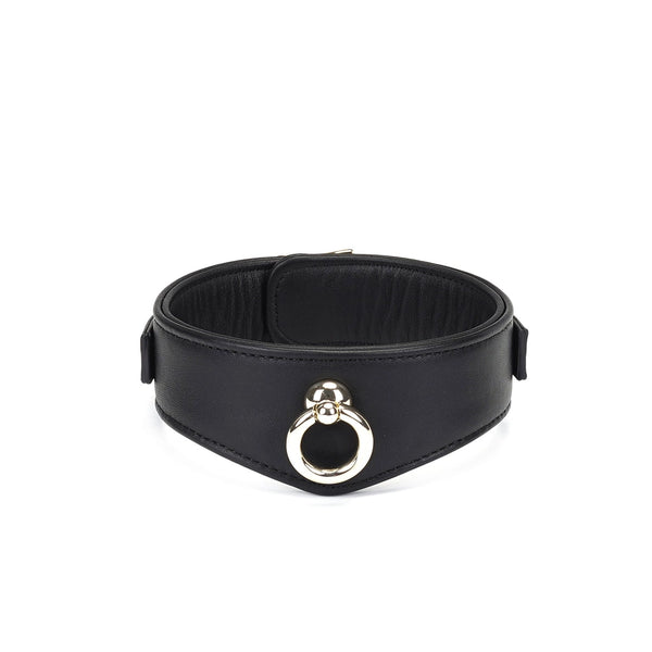 LS - Black Leather Collar Set